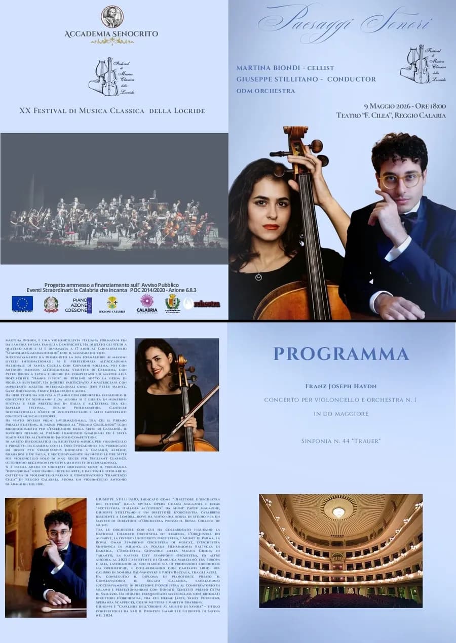 Locandina di Paesaggi Sonori al Teatro Cilea