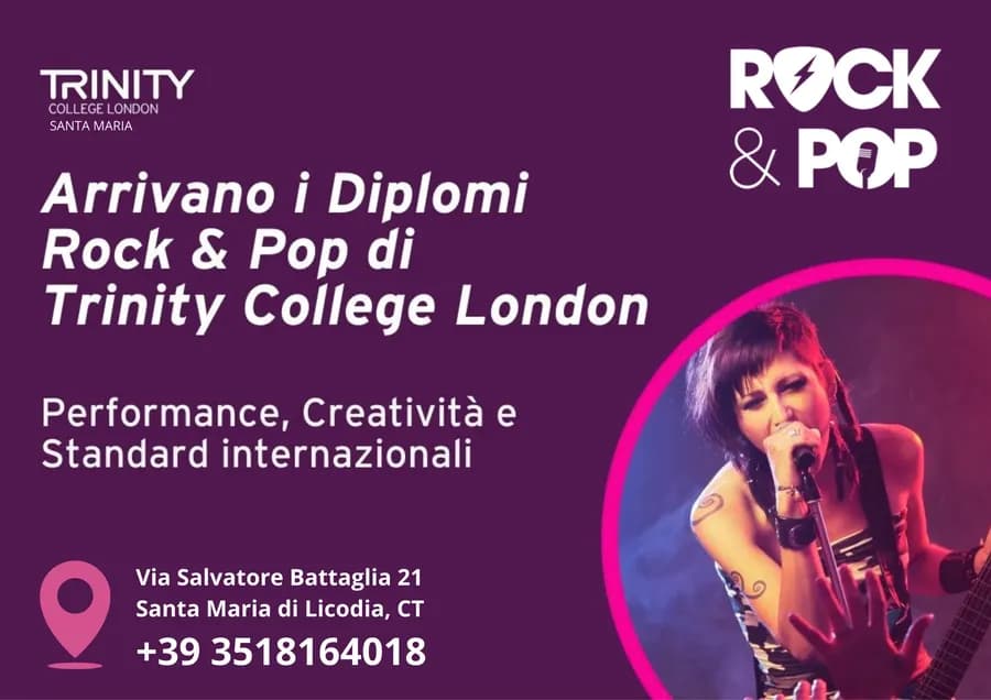 Arrivano i diplomi Rock & Pop di Trinity College London