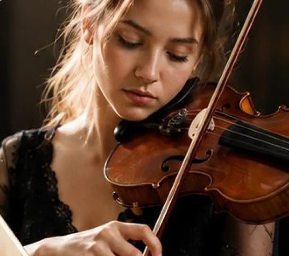 Violinista con archetto