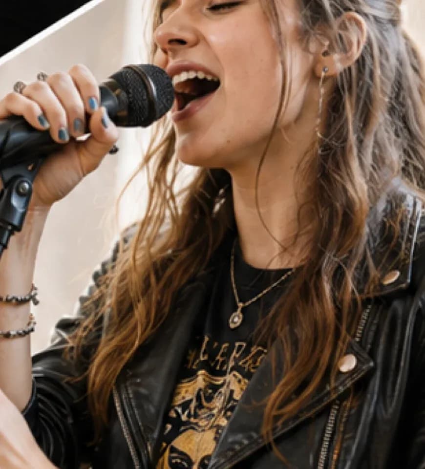 Cantante al microfono